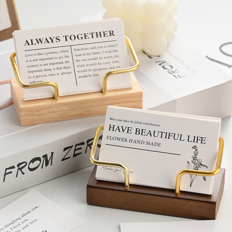 Place Card Holder - Wooden Business Card Holder Metal Desktop