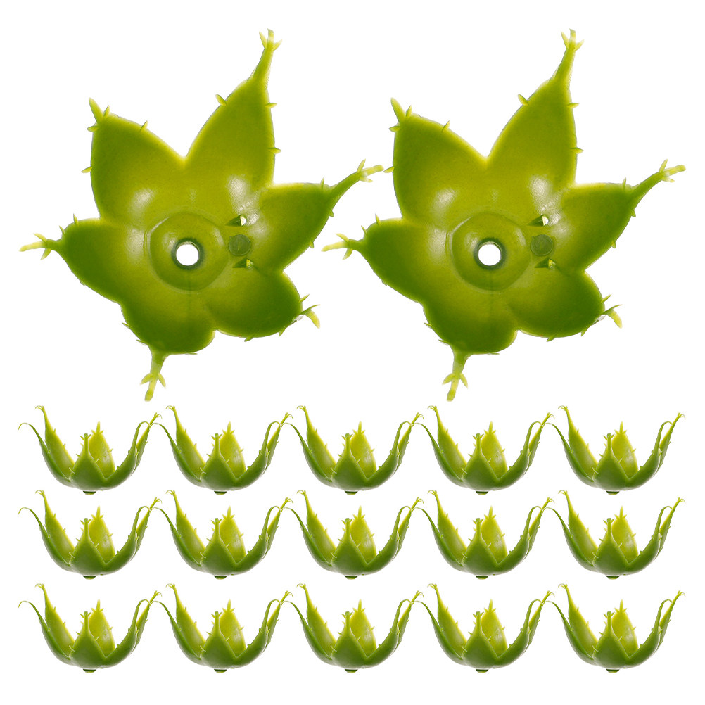 Wedding Support - 60Pcs Green Plastic Rose Sepals Flower