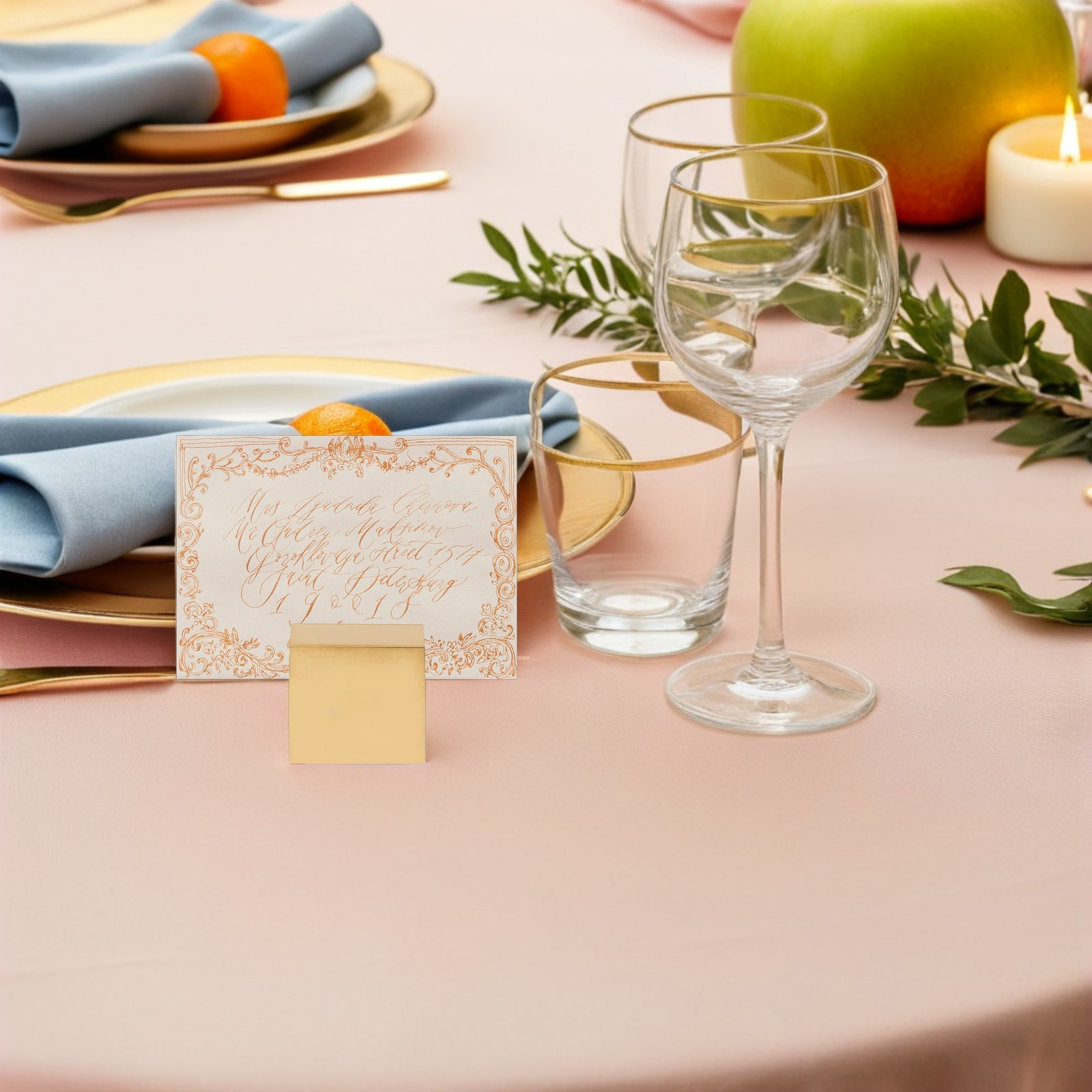 Solid Stainless Steel Gold Pla - đánh giá và giá Place Card Holder