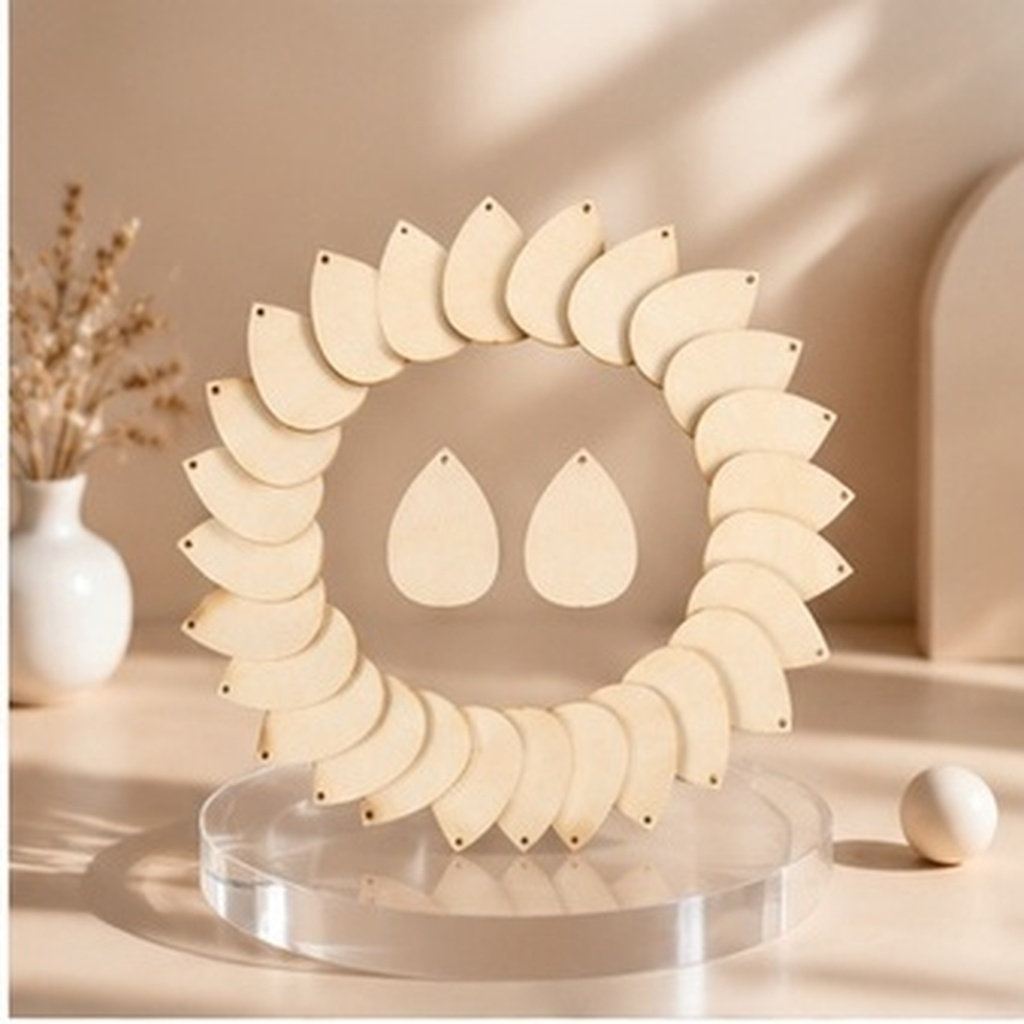 50Pcs Water Drop Wooden Blanks - đánh giá và giá Wedding Water Supply