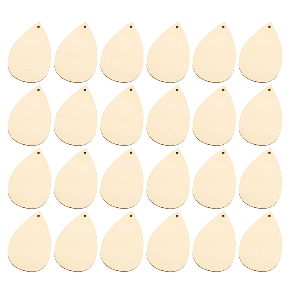 50Pcs Water Drop Wooden Blanks - đánh giá và giá Wedding Water Supply