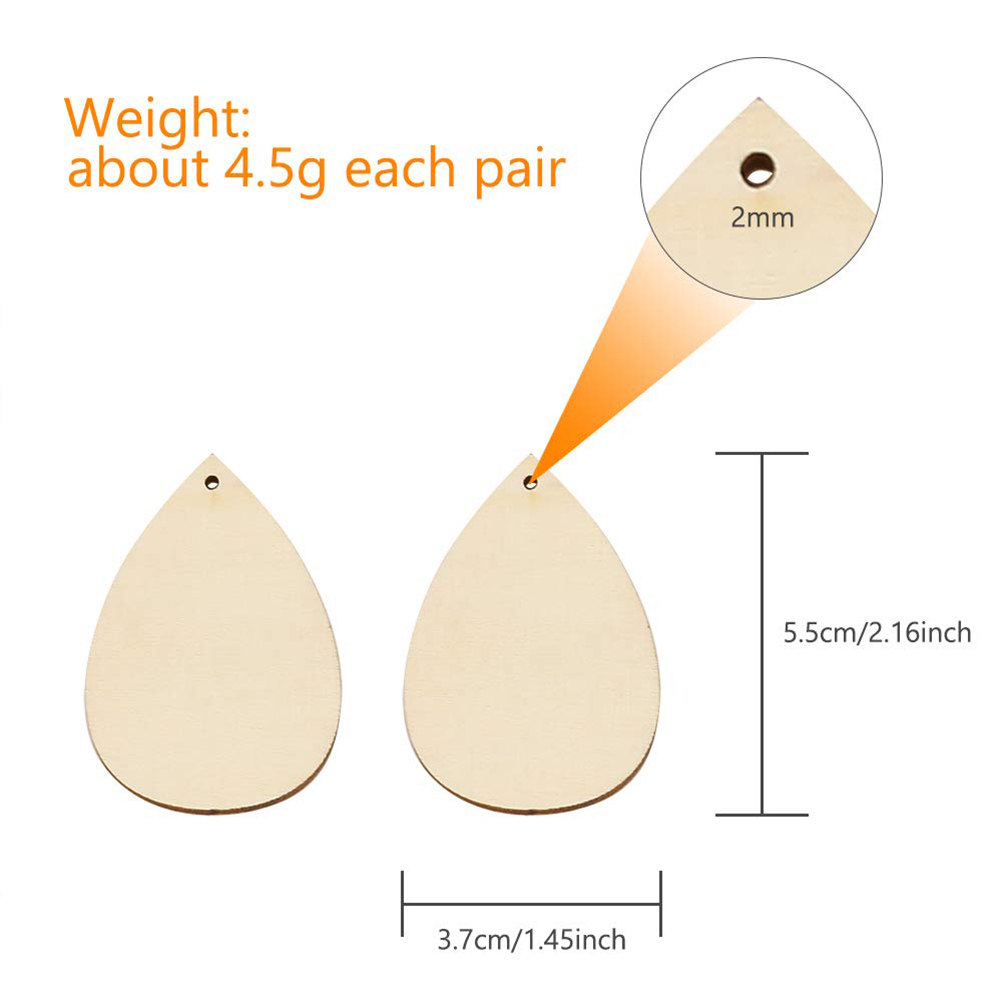 50Pcs Water Drop Wooden Blanks - đánh giá và giá Wedding Water Supply